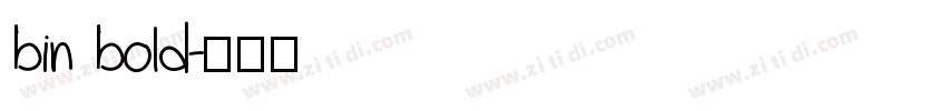 bin bold字体转换